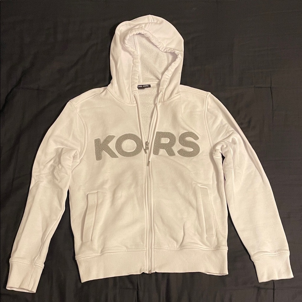 Michael Kors Men’s White Zip Up Hoodie